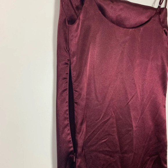 Dark Romantic Burgandy Scoop Neck Midi Dress Medium Whimsygoth LT Woman - Picture 7 of 15